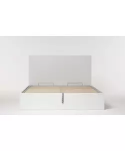 Letto matrimoniale "hi box" bianco con rete e contenitore, 160x190 cm